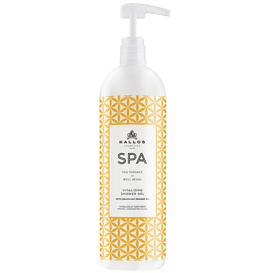 Kallos Spa Brazilian Orange Revitalising Shower Gel 1000 ml pump