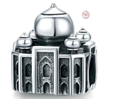 Charm Sterling silver 925 Taj Mahal India, bead on travel bracelet