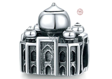 Charm Sterling silver 925 Taj Mahal India, bead on travel bracelet