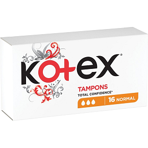 Kotex Normal tampons, 16 pcs Kotex Normal tampons, 16 pcs
