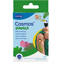 Cosmos Children's Bandage Jungle in Animal Shapes, 12 pcs