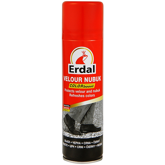 Erdal Brushed leather and suede Black spray 200 ml