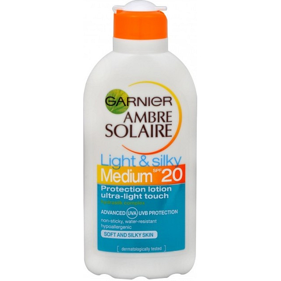 Garnier Ambre Solaire Light & Silky SPF20 Sun Lotion 200 ml