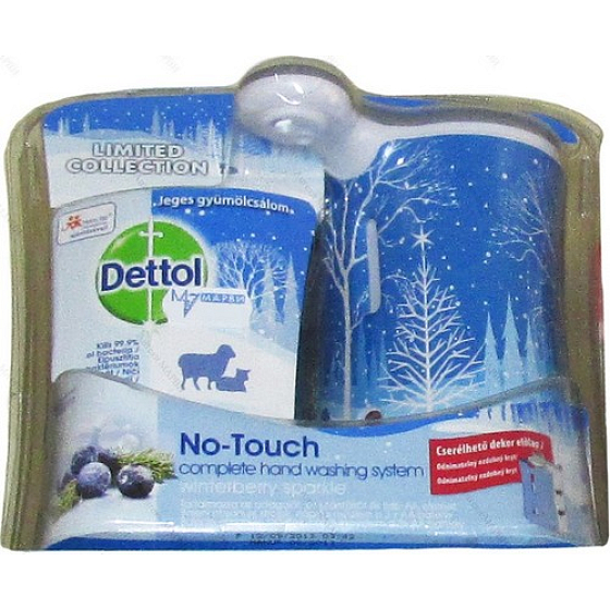 Dettol Winterberry Sparkle non-contact soap dispenser and antibacterial refill with soap 250 ml