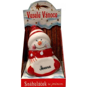 Nekupto Snowman named Ivan Christmas size 8 cm