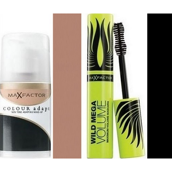 Max Factor Color Adapt makeup 80 Bronze 34 ml + Wild Mega Volume mascara black 11 ml
