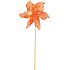 Pinwheel with white stripe orange 9 cm + skewers 1 piece