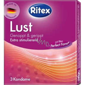 Ritex Lust condom knurled 3 pieces