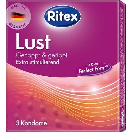 Ritex Lust condom knurled 3 pieces