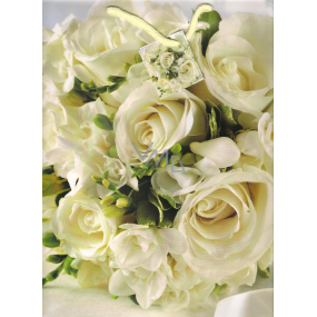 Nekupto Gift paper bag 32.5 x 26 x 13 cm White roses