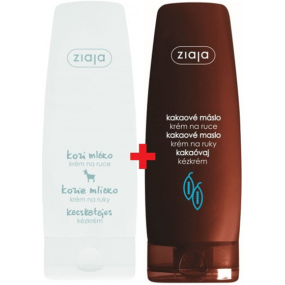 Ziaja Goat's milk hand and nail cream 80 ml + cocoa butter hand cream 80 ml, duopack