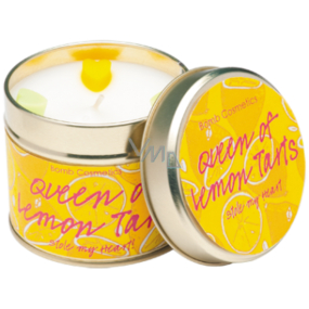 Bomb Cosmetics Lemon Queen Scented natural, handmade candle in a tin can burns for up to 35 hours