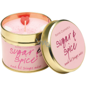 Bomb Cosmetics Spicy sugar A fragrant natural, handmade candle in a tin can burn for up to 35 hours