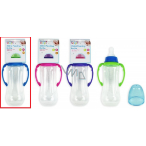 First Steps Feeding Bottle 0+ baby bottle clear with blue grips 250 ml