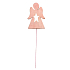 Angel wooden orange recess 8 cm + wire