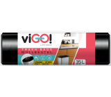 viGO! Black trash bags, 6 µ, 35 liters, 48 x 57 cm, 50 pieces
