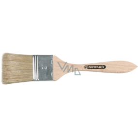 Spokar Flat smoothing brush, wooden handle, pure bristle, 8 mm thick