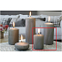 Lima Ice candle gray cylinder 50 x 70 mm 2 pieces