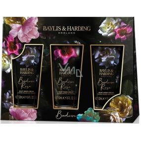 Baylis & Harding Boudoire Rose hand cream 3 x 50 ml, cosmetic set for women