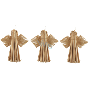 Straw angel for hanging 10 cm 3 pieces