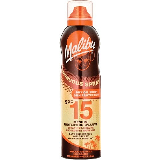 Malibu Dry Oil Spray SPF15 Dry Tanning Oil 175 ml