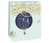 Ditipo Gift paper bag 26,4 x 13,6 x 32,7 cm Christmas blue flask