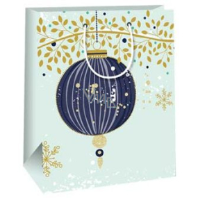 Ditipo Gift paper bag 26,4 x 13,6 x 32,7 cm Christmas blue flask