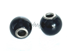 Agate black, bead natural stone, gives courage and strength