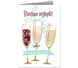Nekupto Birthday wishes Wine glass 115 x 170 mm