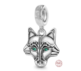 Charm Sterling silver 925 Wolf, animal bracelet pendant