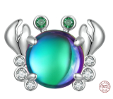 Charm Sterling silver 925 Crab, bead on bracelet animal