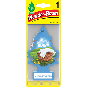 Wunder-Baum Air Freshener, Summer Cotton, 1 pcs Wunder-Baum Air Freshener, Summer Cotton, 1 pcs