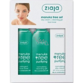 Ziaja Manuka Tree Purifying skin tonic 200 ml + cleansing gel 200 ml + day cream 50 ml, cosmetic set