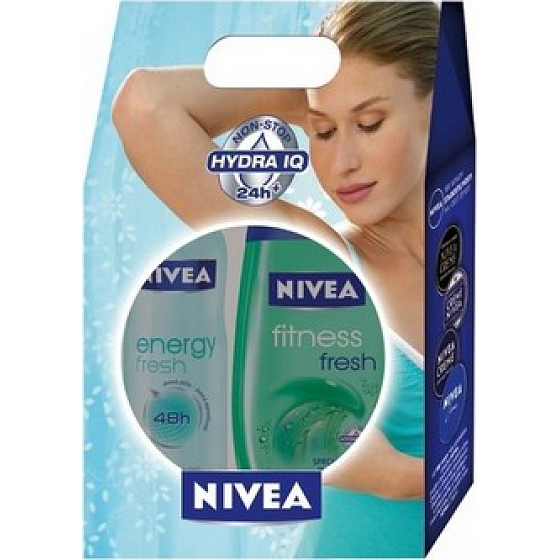 Nivea Fitness Fresh shower gel 250 ml + antiperspirant spray 150 ml, cosmetic set for women