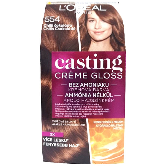 Loreal Paris Casting Creme Gloss hair color 554 Chilli Chocolate