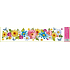 Window foil without glue strip of colored flowers 64 x 15 cm