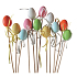 Eggs pink recess 4 cm + skewers