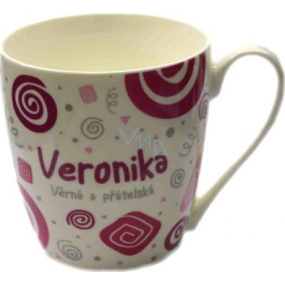 Nekupto Twister mug named Veronica pink 0.4 liter