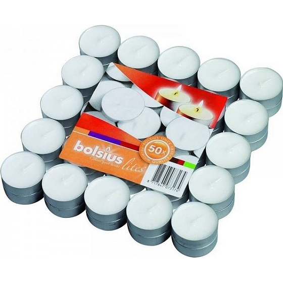 Bolsius Tealight Candles in Tin 50 Pieces