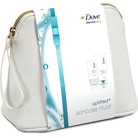 Dove Derma Spa Uplifted + body gel with massage head 100 ml + DermaSpa Uplifted body lotion 200 ml + cosmetic bag, cosmetic set