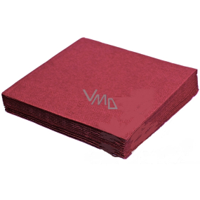 Gastro Paper napkins 2 ply 33 x 33 cm 50 pieces of colored burgundy