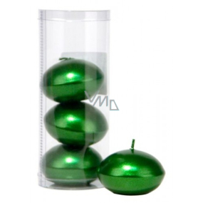 Floating candle metal dark green in a tube 50 x 120 mm 4 pieces