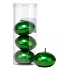 Floating candle metal dark green in a tube 50 x 120 mm 4 pieces
