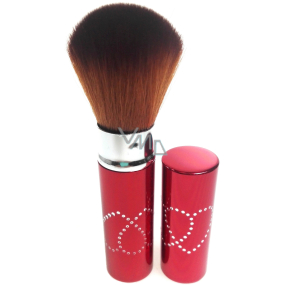 Cosmetic brush with synthetic bristles for powder with cap 11 cm 30450-06