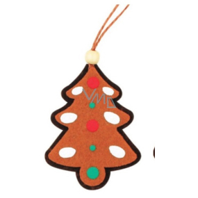 Gingerbread from felt tree colored for hanging 9 cm