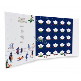 English Tea Shop Bio Advent calendar in the shape of a book Christmas night blue, 25 pieces of loose tea pyramids, 13 flavors, 50 g, gift set