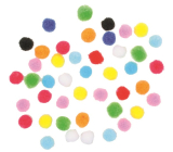 Pom-poms Mix of colours 1,5 cm 60 pieces in bag