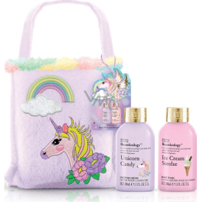 Baylis & Harding Unicorn shower cream 100 ml + washing gel 100 ml + textile bag with unicorn motif, cosmetic set