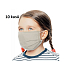 Veil 3-layer protective non-woven disposable, low breathing resistance for children 10 pieces beige without print