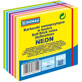 Donau Self-adhesive pads neon-pastel colors 76 x 76 mm, 400 sheets